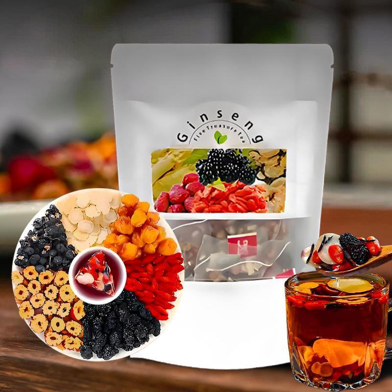 Herbal Tea For Wellness - Ginseng Five Treasure Tea Natural Energy